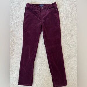 Talbots Simply Flattering High Waist Straight Leg Corduroy Pants Size 8